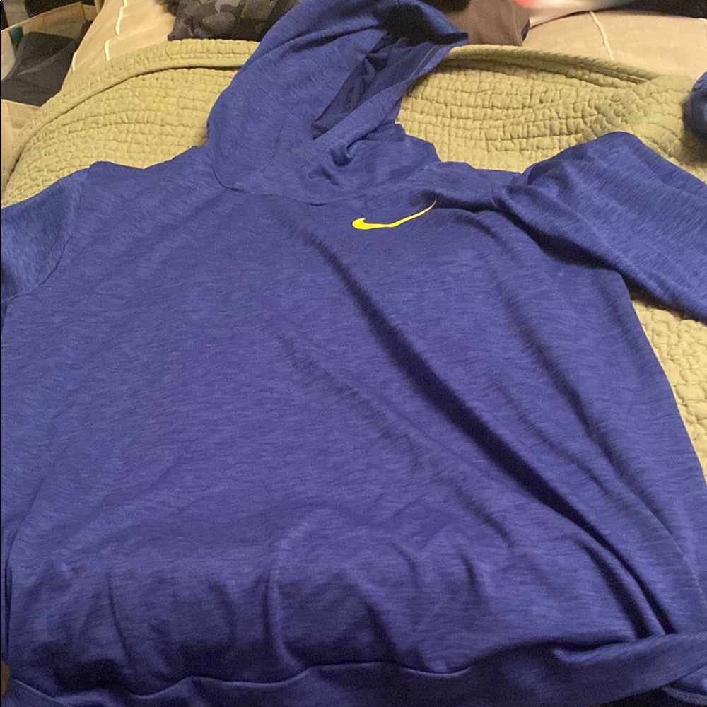 Nike Royal Blue Hoodie with Yellow Swoosh
